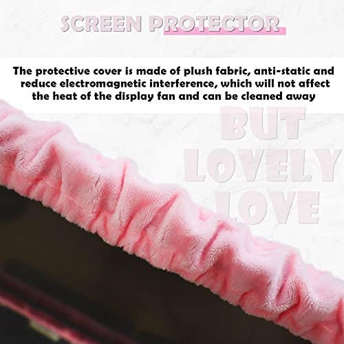 23'' - 34'' Computer Monitor Protective Cover with Cat Ear Design, Cute Monitor Dust Cover with Furry Design, Elastic Dustproof, Suitable for PC, Tablet, TV - view 5