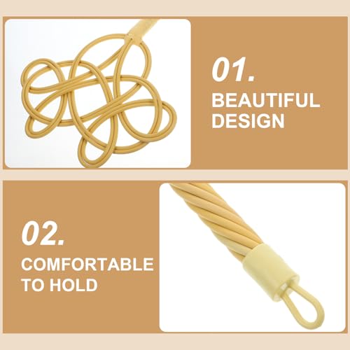 Carpet and Rug, Rattan Rug Pillow Dust Long Handle Paddle Comforter Manual Dust Sweep Tools for Quilts Bedding - view 6