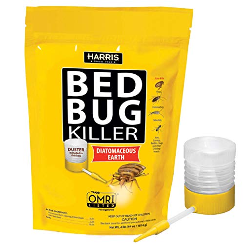 Bed Bug Killer, Diatomaceous Earth (4lb with Duster Included Inside The Bag)