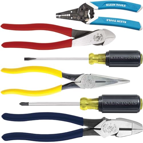80080 6-Piece Hand Tool Kit with 2 Screwdrivers, 3 Pliers, Wire Stripper and Cutter and 5225 48-Inch Waist Electrician Tool Belt - view 2