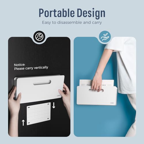 Dry Erase Desk Mat Bundle | 32"x14" Dry Erase Desk Mat, Includes 2 Wet Erase Markers & 1 Cleaning Cloth + Magnetic File Holder, Vertical File Folder Organizer (White) - view 6
