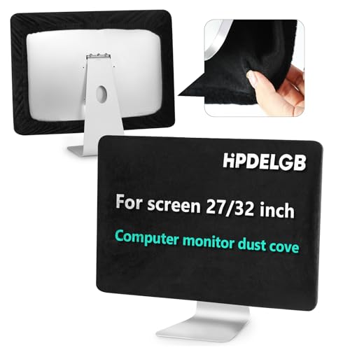 Computer monitor dust cover black for screen 27-32 inch or for All in One LCD TV dust Dustproof cover (screen size 27-32 inch Monitor Dust Cover)