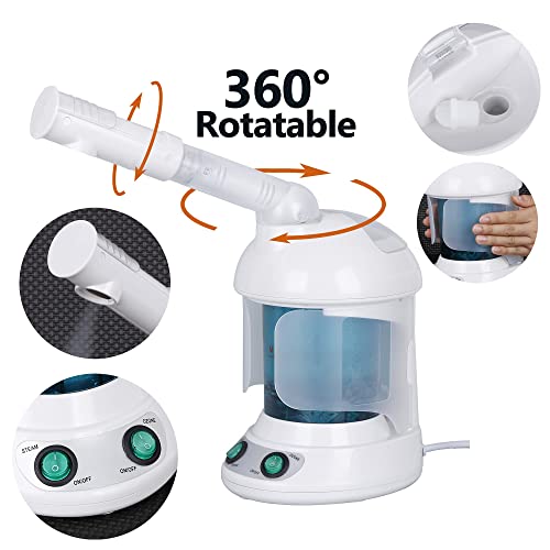 3-in-1 Facial Steamer, Hair Steamer & Air Humidifier – Hot Mist Moisturizing Hydration System, Portable Facial Atomizer Spa for Home & Salon Personal Care - view 7