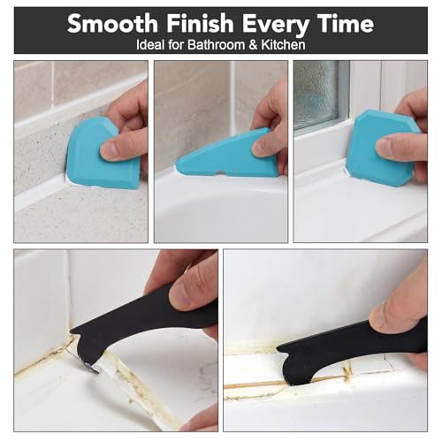 5-In-1 Caulking Tool Kit With Razor Scraper, Silicone Finishing - view 5