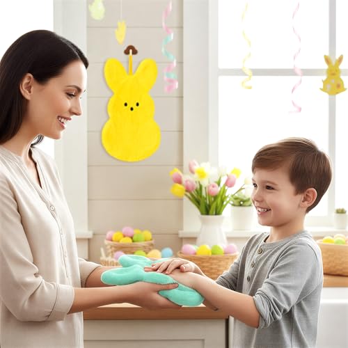 R HORSE Easter Kitchen Towels Set of 5, Colorful Bunny Hand Towel for Bathroom, Rabbit Spring Dishcloth, Easter Bunny Hand Drying Cloth for Cooking Cleaning Farmhouse Holiday Seasonal Spring Decor - view 4