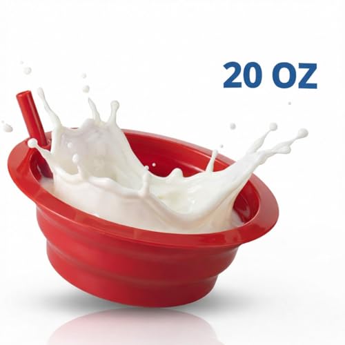 20 Oz Cereal Bowls with Built-In Straws (6-Pack) for Kids & Toddlers - view 2