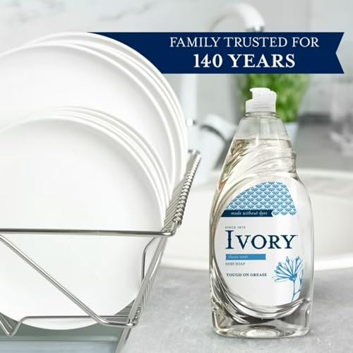 Cleaning Essentials includes Ivory Classic Dish Soap Dishwashing Liquid 709ml/24fl oz - Pack of 2, Value Bundle Packed - view 5