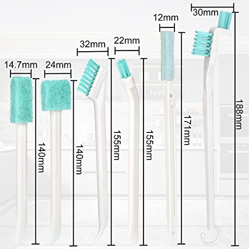 Small Cleaning Brushes for Household Cleaning Deep Detail Crevice Cleaning Tool Kit Tiny Scrub Cleaner Brush for Small Holes Corner Space Gaps Keyboard Bottle Window Seal Sill - view 2