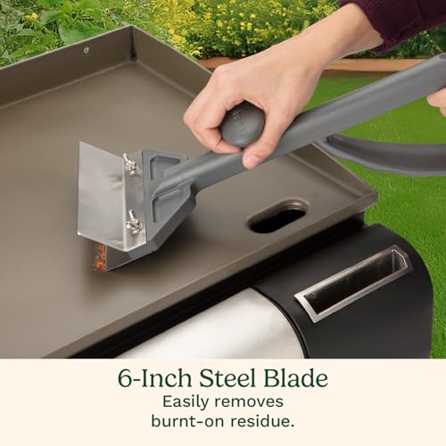 Griddle Scraper, 6" Stainless Steel Blade, Splash Guard - view 5