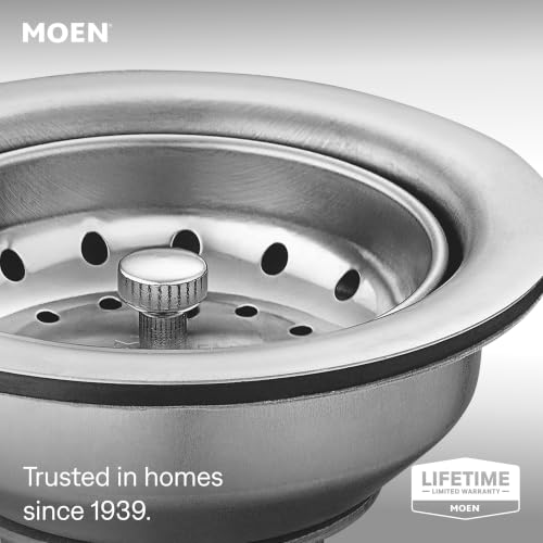 Kitchen Sink Strainer Basket with Drain Assembly, Stainless Steel, 22036 - view 2