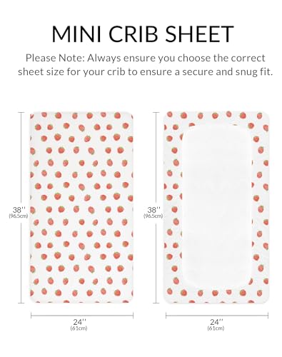 Mini Crib Sheets 2 Pack, Muslin Cotton Nursery Bedding, 24" x 38" - view 3