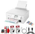 PIXMA TS7720 Wireless All in One Inkjet Printer, Duplex Printing, 200 Sheet Capacity, Mobile Photo Document Printing (6256C002) + Cable Ties + Printer Cable + Cleaning Kit (6pc Bundle)