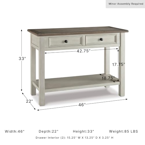 Bolanburg Farmhouse Sofa Console Table, White - view 3
