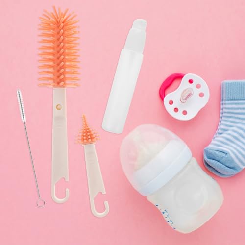 Portable Silicone Bottle Cleaning Brush Kit with Storage Rack - view 6