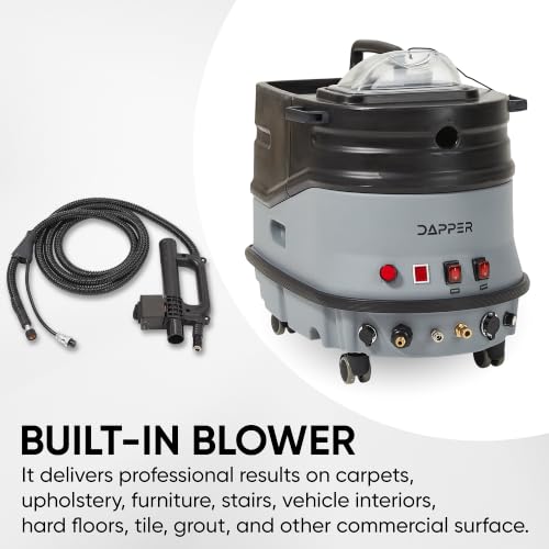Commercial 5-in-1 Hot Water Carpet & Upholstery Cleaning System with Extraction, Steam, Blower & Complete Accessory Kit, 1 Gal. Solution, 2 Gal. Water & 2.5 Gal. Recovery Tanks - view 4