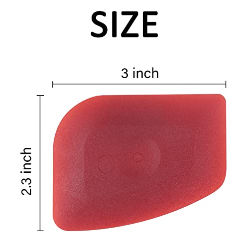 Pan Scraper Dish Scraper Food Scraper Tool Plastic Pot Scraper Kitchen Scraper Grease Scraper Cast Iron Skillet Pan Scraper Tool for Cleaning (3 Pcs, Red) - view 6