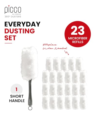 Picco 360 Double-Sided Duster, White, 1 Short Handle, 23 Refills - view 2