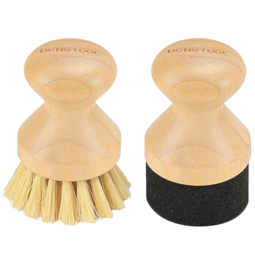 Cutting Board Oil Applicator & Sisal Scrub Brush Set