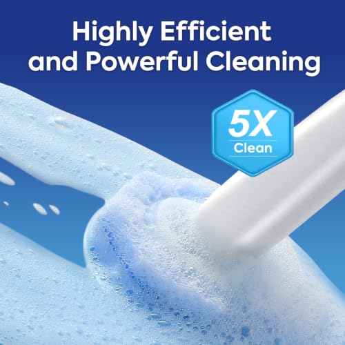 100 Pcs Disposable Toilet Cleaner Refill Pads, Universal Toilet Bowl Brush Replacement Heads, Durable Deep Cleaning Refills, Fresh Scent Bathroom Cleaning Supplies - view 4