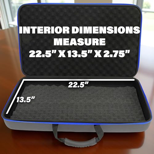 Portable Monitor Case for 15.6" to 24" Gaming Monitors or Laptops, Hard Shell EVA Screen Cover with Padded Foam, Fits Accessories for 15.6 to 17.3 Inch Screens (Gray) - view 4