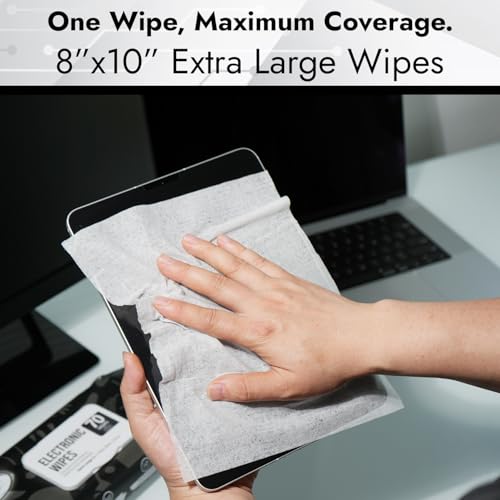 Electronic Wipes Screen Cleaner 70 Count, XL 8x10 Inch - view 6
