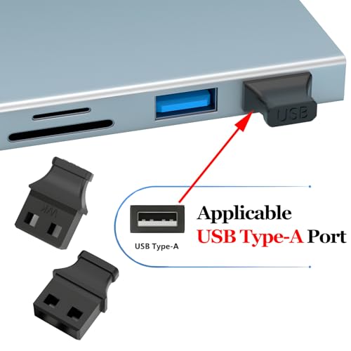 10PCS USB Type-A Dust Cover Port Plugs,Easy to Grip USB-A Plug Cover,USB Female Ports Protecor Kit with 2PCS Cleaning Brush,for All USB Type-A - view 2