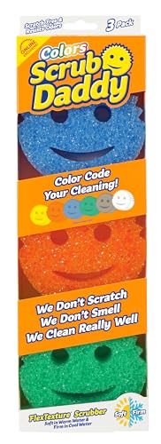 Colors Kitchen Sponges - Scratch-Free Dishwashing Sponges & Sponge for Kitchen Sink, Bathroom & Household Cleaning - BPA-Free Polymer Foam (3 Count)