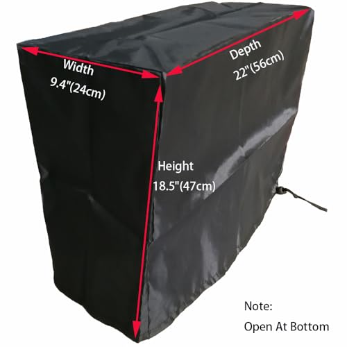 Large PC Case Dust Cover (9.4W x22D x18.5H) Gaming Computer Desktop PC Mid-Tower [Antistatic, Waterproof] CPU Jacket Protector, Computer Dust Cover - view 3