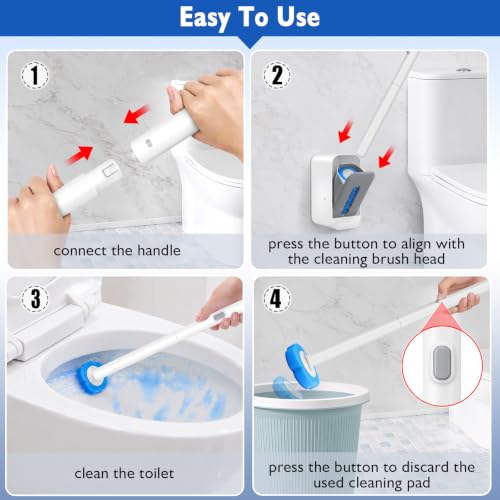 Disposable Toilet Brush-48 Refills-Touch-Free Toilet Cleaner Wand - view 6
