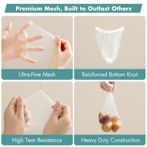 200 Pack Disposable Drain Covers for Sourdough, Kitchen Mesh Sink Strainer Bags, Anti-Clog Drain Catchers for Food Scraps, Coffee Grounds & Hair, Kitchen & Bathroom - view 5