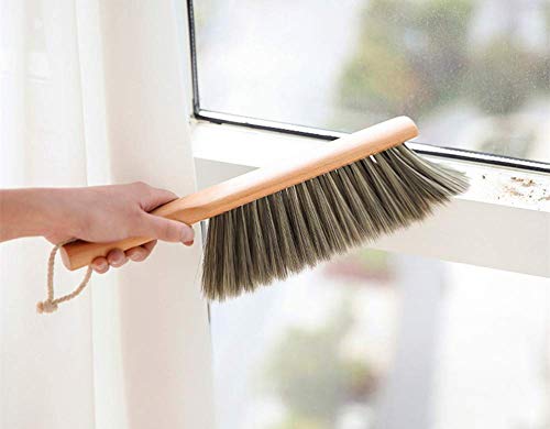 Soft Bristle Bench Brush Wooden Handle for Shop Bed Sawdust 14" Long Brown - view 5
