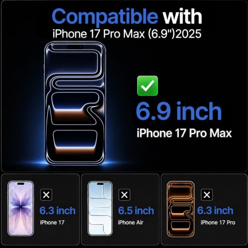 2 Pack for iPhone 17 Pro Max Privacy Screen Protector (6.9") - view 2