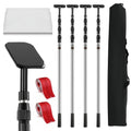 12FT Dust Barrier Poles, 4Pack Spring Retractable Zipper Wall Poles