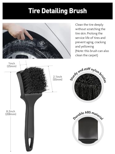 6PCS Car Wheel Brush Kit for Cleaning Tires - view 4