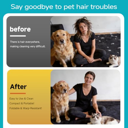 Pet Hair Remover Gloves Brush for Dogs & Cats,Electrostatic Reusable Pet Hair Remover Tool for Laundry,Clothing,Couch,Carpet,Car Seat,Upgraded Animal Fur Removal Tool - view 4