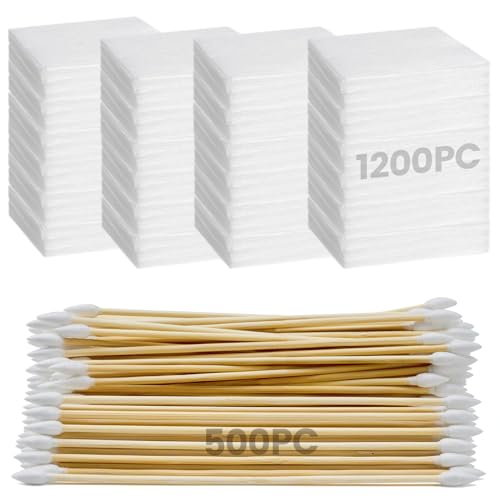 Gun Cleaning Kit - 2" Cleaning Patches and 6" Cotton Swabs