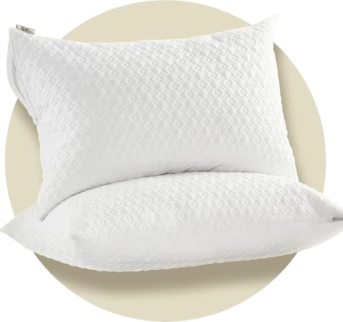 Waterproof Pillow Protectors Zippered, Hypoallergenic, Queen, 4 Pack