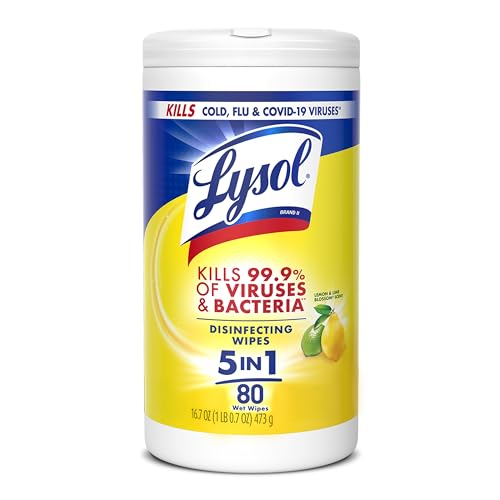 Disinfecting Wipes, Multi-Surface Cleaner, Lemon, 80 ct.