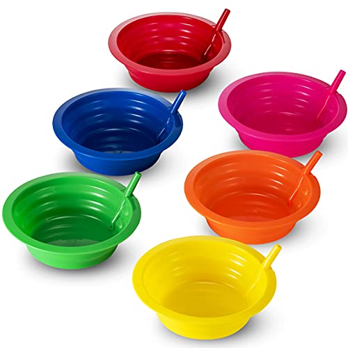 20 Oz Cereal Bowls with Built-In Straws (6-Pack) for Kids & Toddlers - view 4