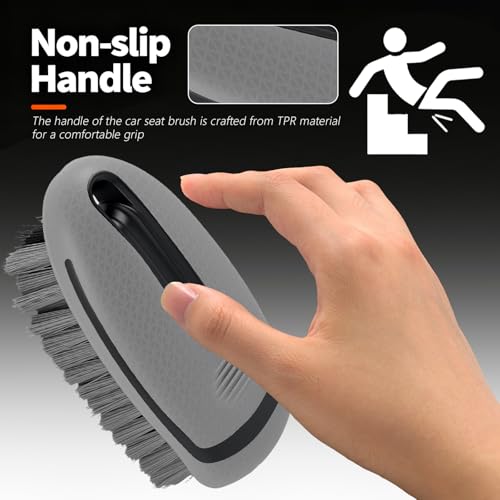 2026 New Car Upholstery Brush for Cleaning,Portable Car Carpet Brush with Dense Bristle & Non-Slip Handle,Multi-Purpose Upholstery Cleaner Brushes for Cars Trucks SUVs Interior - view 4