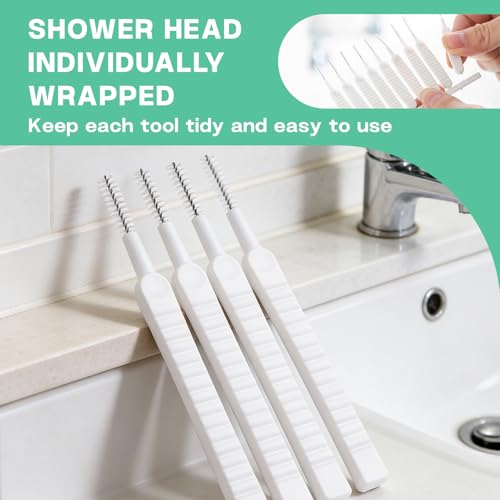 20PCS Shower Head Cleaning Brush,Tiny Brushes for Cleaning Shower Head,Gap Hole Anti-Clogging Cleaning Brush,Descaler Needles,Rust-Proof Showerhead Cleaner Set for Home and Kitchen (20 Pcs) - view 6