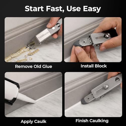 6 in 1 Silicone Caulking Tool Kit, Stainless Steel Caulk Remover Tool - view 6