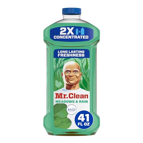 All Purpose Cleaner, Floor Cleaner for Mopping Home, Bathroom, & Kitchen, Cleaning Liquid for Mop & Bucket, Cleaning Supplies, Multi-Surface Dilutable, Meadows & Rain, 41oz