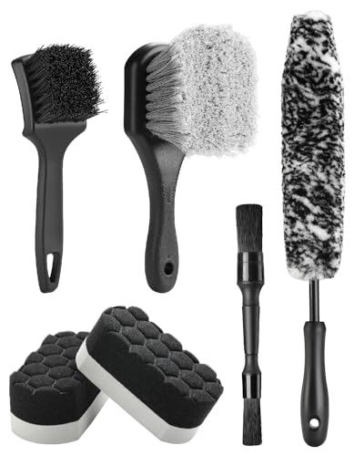 6PCS Car Wheel Brush Kit for Cleaning Tires