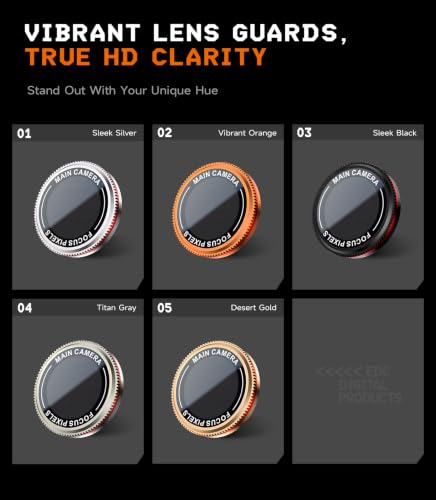 Lens Cover for iPhone 17 Pro/17 Pro Max, AR Clear Camera Protector, Anti-Scratch Full Coverage, Energy Mecha Style, Energy Orange - view 7