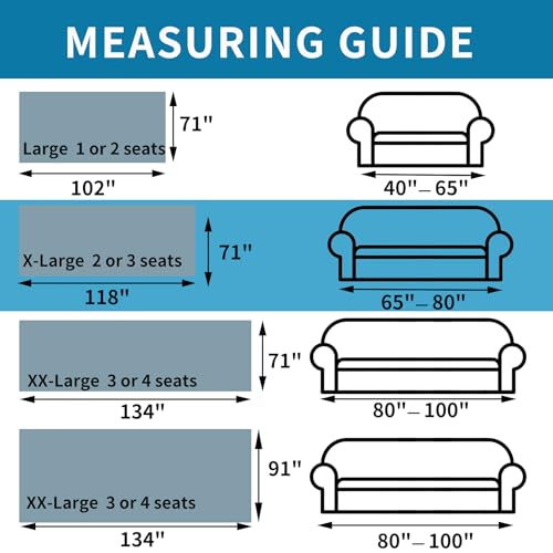 Boho Sofa Covers Couch Covers for 3 Cushion Couch Sofa Pet Friendly Soft Thick Non Slip Couch Cover for Dogs Washable Sectional Couch Covers L Shape Furniture Protecto (Grey, 71"x118") - view 4