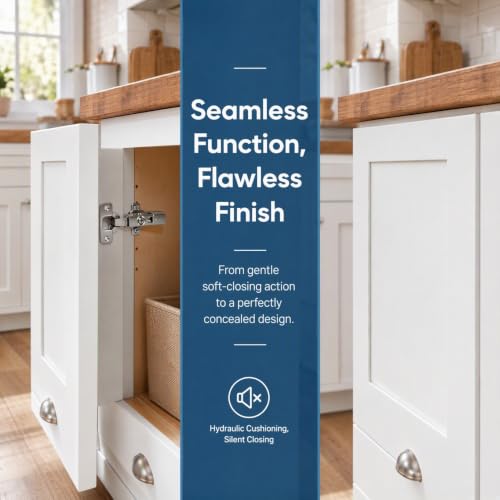 Soft Close Cabinet Hinge, Clip-On Straight Arm, 4.6 in - view 5