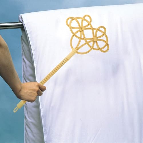 Carpet and Rug, Rattan Rug Pillow Dust Long Handle Paddle Comforter Manual Dust Sweep Tools for Quilts Bedding - view 5