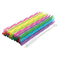 Plastic Reusable Kids Straws Plus Cleaning Brush, 6 Inch: 24 Straws