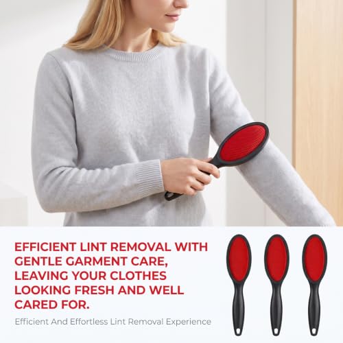 3 Pcs Lint Brushes for Pet Hair Clothes, Double-Sided Lint Remover Brush - view 5